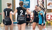 Freude herrscht im Heimspiel bei den Steinhauserinnen. (Bild: Roger Zbinden (14. Oktober 2017))