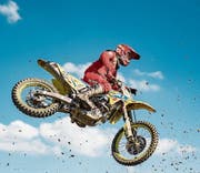 Sein Höhenflug wird im zweiten Lauf gestoppt: der Zürcher Jeremy Seewer. (Bild: Benjamin Manser/Keystone (Frauenfeld, 13. August 2017))
