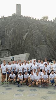 Das Luzerner Laufteam am «Go and Run 2016» in Bellinzona.