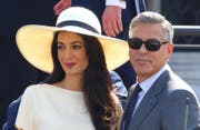 Amal und George Clooney. (Bild: bangshowbiz)