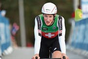 Stefan Küng (Bild) verlor 2:45 Minuten auf Sieger Tom Dumoulin. (Bild: Marit Hommedal/EPA (Bergen, 20. September 2017))
