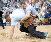 Spitzenpaarung im ersten Gang: Der Innerschweizer Christian Schuler (rechts) trifft auf den Berner Matthias Sempach (hier am 31. Juli auf dem Brünig). (Bild: Keystone/Urs Flüeler)