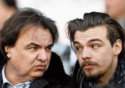 Der Präsident und sein Sportchef: Christian Constantin mit Sohn Barthélémy (rechts). (Bild: Olivier Maire/Keystone (Sion, 12. Februar 2017))