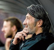 Falsche Taktik neben dem Spielfeld: Trainer Murat Yakin. Bild: Daniela Frutiger/Freshfocus (Zürich, 7. April 2018)