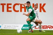 Jugendlich war der FC St.Gallen gegen Zürich vor allem in der Abwehr; mit Silvan Hefti (Bild) und Silvan Gönitzer. (Bild: Marc Schumacher/freshfocus (freshfocus))