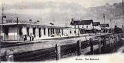 Der Grenzbahnhof Buchs etwa im Jahr 1910, als auch hier noch Schmugglergeschichten passierten.