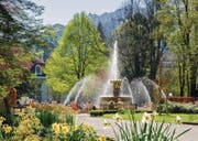 Der Alpensole-Springbrunnen im Kurgarten. (Bild: PD)