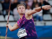 Thomas Röhler ist derzeit das Mass aller Ding im Speerwurf (Bild: KEYSTONE/EPA/IAN LANGSDON)