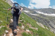 Subalpin: über Stock und Stein ins Mont-Blanc-Massiv. (Bild: Quelle: Bundesamt für Landestopografie, Karte oas)
