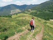 Barfusswandern oberhalb des Gletscherkessels Präg. (Bild: Beatrice Vogel (23. Juni 2017))