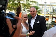 Stehen gerade unter medialer Dauerbeobachtung: Thomas Borer und Shwane Fielding. Hier im Juli 2008 am Jazzfestival in Montreux. (Archivbild André Häfliger/Neue LZ)