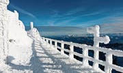 Viel Eis sammelte sich auf dem Säntis an. (Bild: PD)