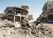 Kein schöner Anblick: Ganze Quartiere in Mossul sind zerstört. Und noch immer halten sich IS-Kämpfer darin verschanzt.