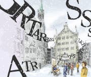 Wo gibt es das schon? Wir lesen Ihnen auf dem Aepliplatz in St.Gallen unsere Geschichten vor. (Bild: Sandra Näf)