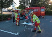 Etliche Frauen leisten im Bereich «Sanität» Dienst. (Bild: Feuerwehr Amriswil)