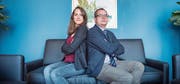 Sie will mit dem Frühfranzösisch-Unterricht im Kanton Thurgau weitermachen, er will aufhören: Nina Schläfli und Urs Martin im Streitgespräch. (Bild: Andrea Stalder)