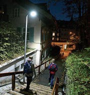 Die Beleuchtung des Dohlengässleins dient als Pilotprojekt für andere Treppen. (Bild: PD)