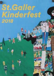 Das Kinderfest mit Vadian-Denkmal und Kinderfestwiese als bunte Collage