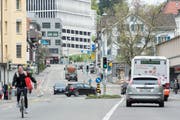Wie viel Verkehr will man in St.Gallen - und welchen vor allem? Die Diskussionen zu diesem Thema verlaufen kontrovers. (Bild: Hanspeter Schiess)