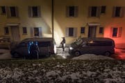 Erinnerung der anderen Art: Im bereits leerstehenden Haus Haldenstrasse 7/9 übten Anfang Jahr Angehörige der Stadtpolizei St.Gallen. (Bild: Michel Canonica - 7. Februar 2018)