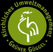 Das kirchliche Umweltlogo "Grüner Güggel".