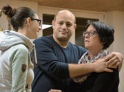 Jessica Beck, Thomas Greuter und Nadine Steiner während einer Probe. (Bild: Monika Wick)