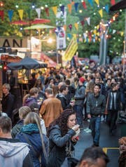 Vor zwei Jahren feierte das erste Streetfood-Festival der Stadt Premiere. (Bild: Michel Canonica (3. Juni 2016))