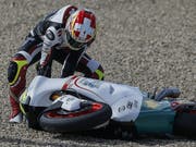 Dominique Aegerter hat sich bei einem Sturz verletzt (Bild: KEYSTONE/EPA EFE/JOSE MANUEL VIDAL)