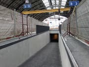 Ab Freitagabend gelangen die Reisenden am Bahnhof St.Gallen von den Perrons wieder in die Rathausunterführung. (Bild: pd)