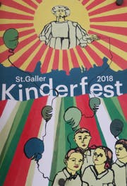 Vadian mit Faden als Leitmotiv über einem bunten Fest.
