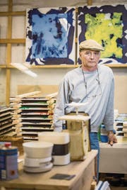 «Die Linie im Kopf»: Christoph Rütimann in seinem Atelier in Müllheim. (Bild: Reto Martin)