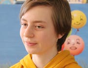 Nils Posthumus, Gestalter des Kinderfestplakates 2018. Der Schüler der dritten Oberstufe West Schönau besucht parallel dazu die städtische Talentschule im Schulhaus Bruggen. (Bild: Reto Voneschen)