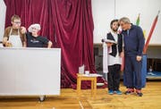 Das Komiktheater in Aktion: Silas Obertüfer, Markus Heim, Samuel Bickit und Olli Hauenstein (von links). (Bild: Benjamin Manser)