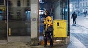 Leere Gassen am Fasnachtssamstag nach dem Föbü-Verschuss: Die anderen Abende waren gut bis sehr gut besucht. (Bild: Urs Bucher)