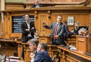 Nationalrat Roland Rino Büchel (am Rednerpult) ist gegen eine Pauschale. (Bild: MONIKA FLUECKIGER (EQ IMAGES))