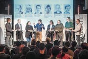 Plädoyer gegen die Mobilitäts-Initiative: Nachdem die CVP-Stadtpartei am vergangenen Donnerstag eine Nein-Parole gefasst hatte, entpuppte sich Parteipräsident Raphael Widmer gestern Abend im Kugl als überzeugter Gegner der Abstimmungsvorlage vom 4. März. (Bild: Urs Bucher)