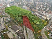 So soll der Autobahndeckel mit der neuen Messehalle dereinst aussehen. (Bild: Visualisierung: PD)