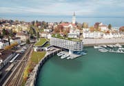 Planskizze des Hotels: Dass es dereinst genau so gebaut wird, ist eher unwahrscheinlich. (Bild: PD)