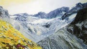 Der Cantun-Gletscher (Öl auf Leinwand), gemalt von der St. Galler Künstlerin Margot Schneider. (Bild: Katalog)