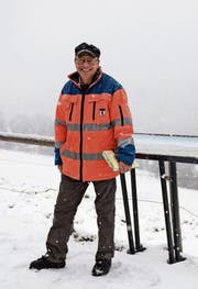 Lieblingsplatz über der Stadt: Bei schönem Wetter geniesst Rolf Kretzer hier die Aussicht. (Bild: Sabrina Stübi)