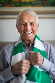FCSG-Fan bis zuletzt: Hans Hurni im März 2017. (Bild: Benjamin Manser)