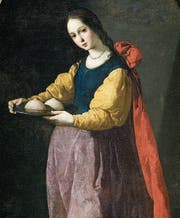 Die heilige Agatha mit ihren abgeschnittenen Brüsten. (Bild: Francisco de Zurbarán)