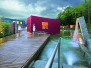 Die Sauna im Säntispark in Abtwil.