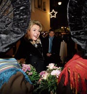 Karin Keller-Sutter an der Feier in Wil. (Bild: Gian Ehrenzeller/Keystone (29. November 2017))