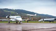 Hochbetrieb in der WEF-Woche: In Altenrhein landen die Geschäftsflugzeuge teils im Abstand weniger Minuten. (Bild: Urs Bucher)