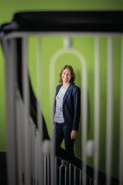 Sonja Lüthi im Treppenhaus des Amtshauses. Ihr politischer Aufstieg hat sie in den St. Galler Stadtrat geführt. (Bild: Michel Canonica)
