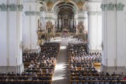 Am Donnerstag wurde in der Kathedrale Abschied vom St.Galler Stadtrat Nino Cozzio genommen. (Bild: Benjamin Manser)
