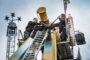 46 Schausteller beleben mit ihren Bahnen in diesem Jahr den Herbstjahrmarkt rund um den Spelteriniplatz. (Bild: Ralph Ribi)