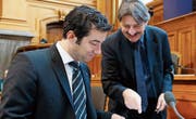 Andrea Caroni und Paul Rechsteiner waren die einzigen Ostschweizer Ständeräte, die für mehr Transparenz votierten. (Bild: Peter Klaunzer/KEY)