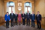 Hoher Besuch: Der Bundesrat tagt im März erstmals in St.Gallen. (Bild: KARL-HEINZ HUG (KEYSTONE / POOL))
